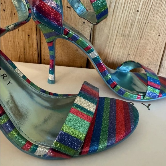 Katy Perry The Melly Glitter Stripe Pop Blue Size 7M Heel Height 3-3.9 inch - Picture 6 of 11